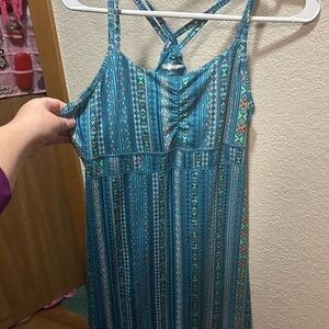 Marmot Teal and Orange Patterned Top